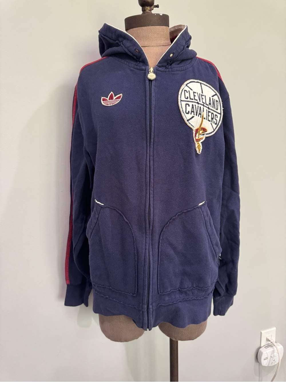 Adidas Cleveland Cavaliers Navy Zip-Up Hoodie